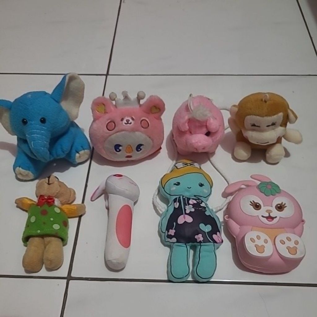 PRELOVED PAKET 8 BONEKA MAINAN ANAK BABY