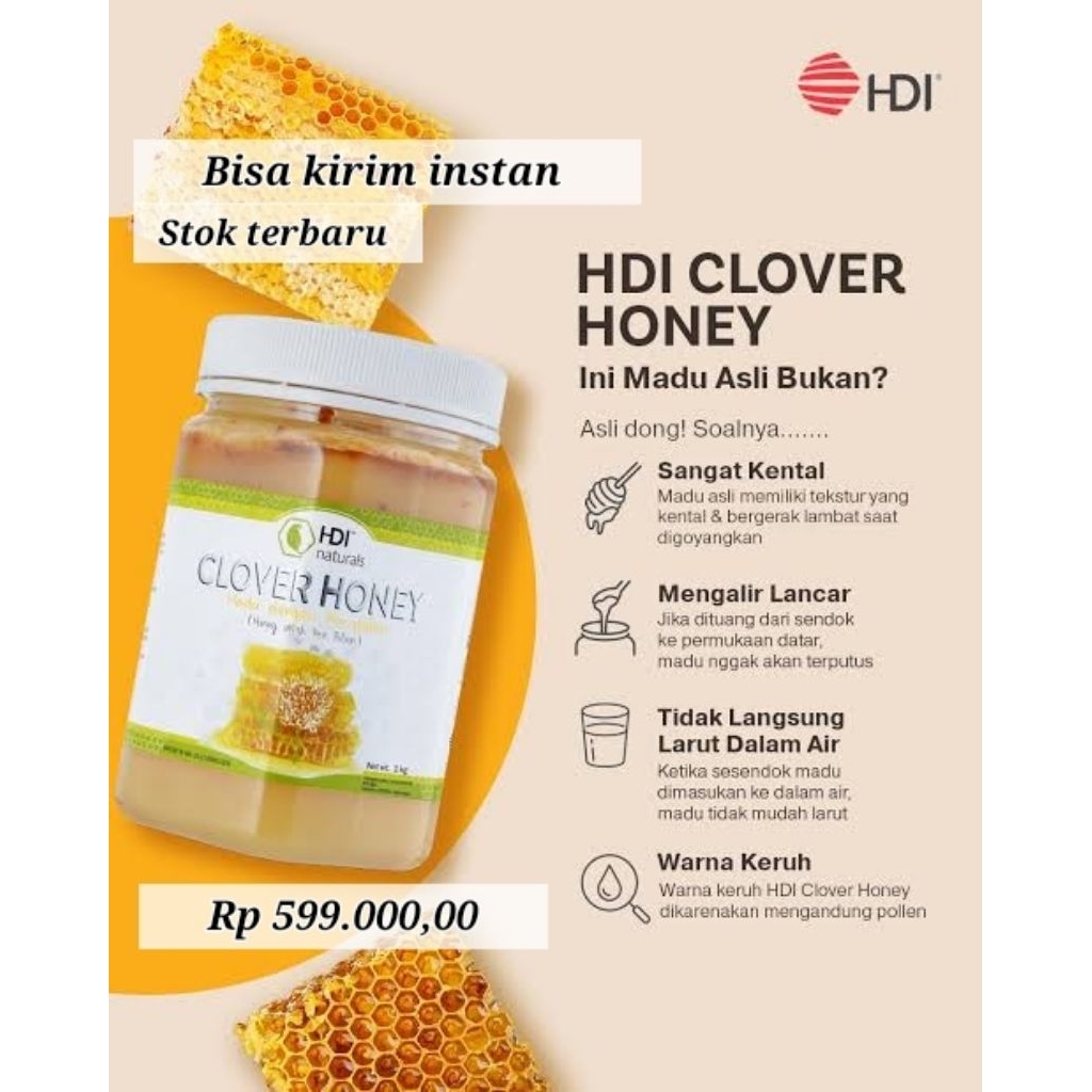 clover honey ori 1 kg madu terbaik