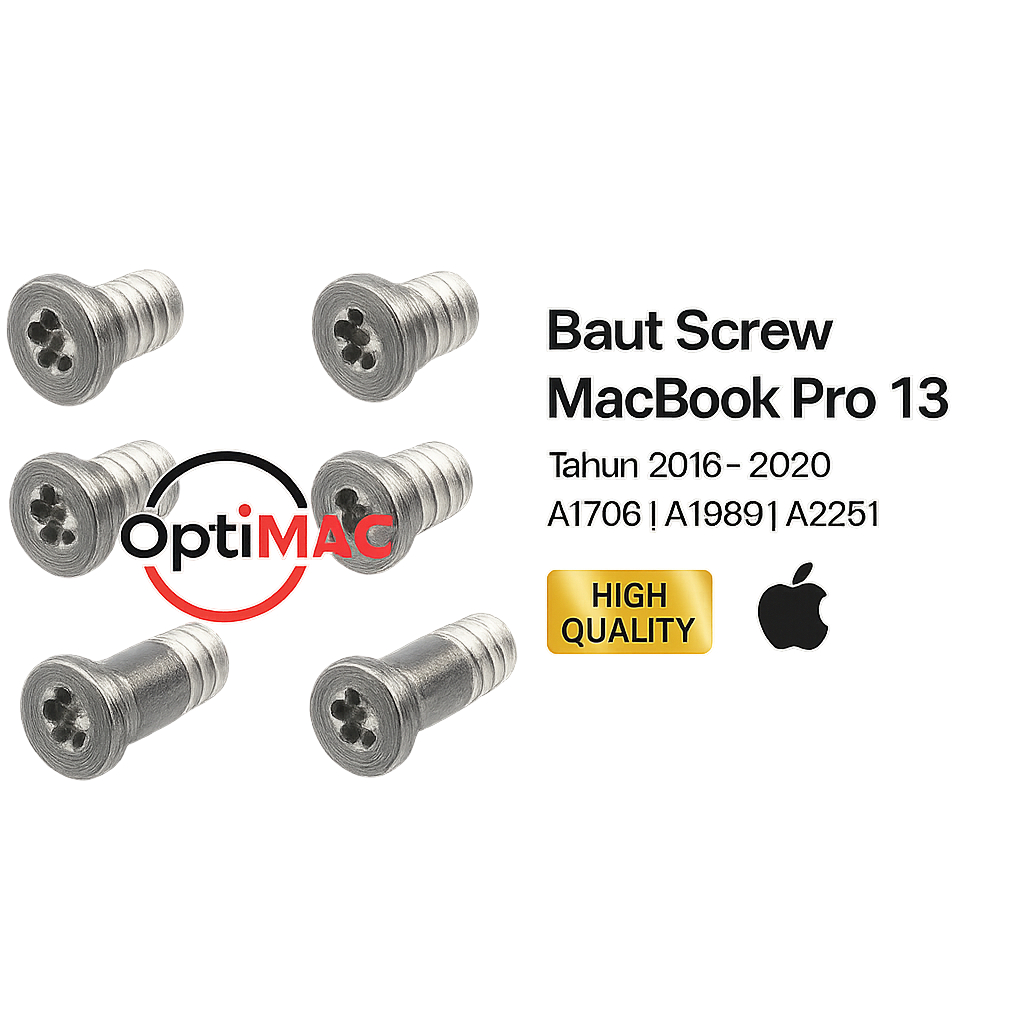 1set Baut Screw MacBook Pro 13 Tahun 201