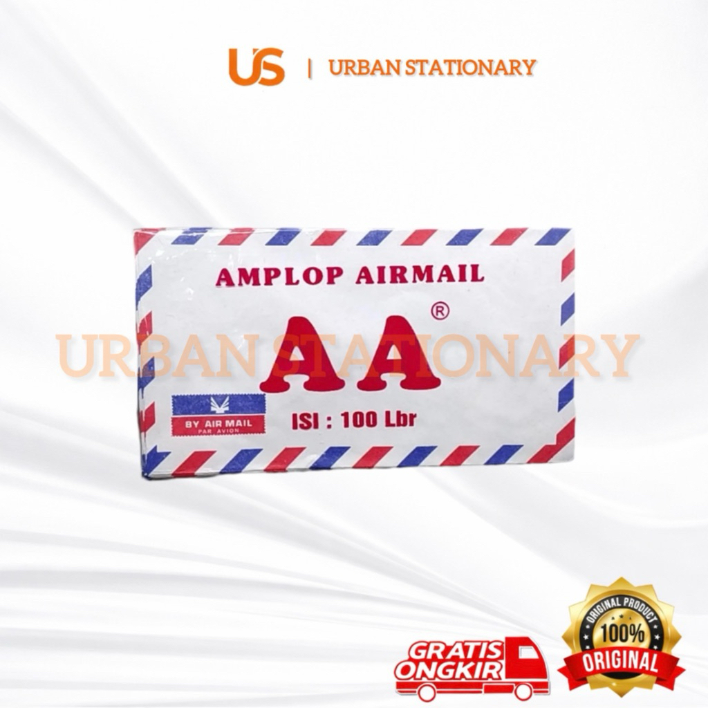 Amplop Airmail AA 100 Amplop Kecil Murah Biru Merah