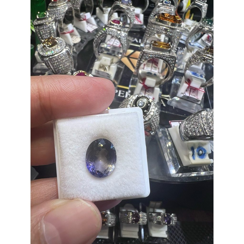 natural batu permata iolite safir air cincin