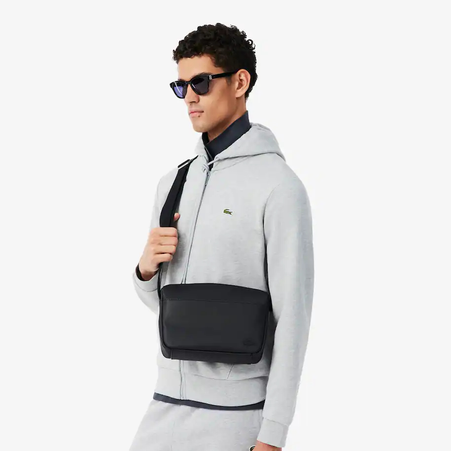 LACOSTE tas selempang pria crossbody bag kasual formal sling bag hitam