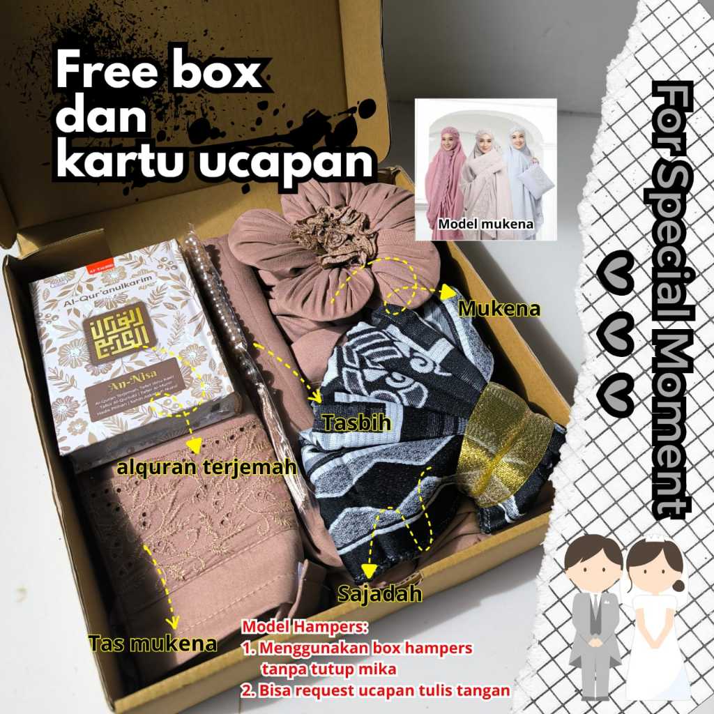 Mukenah Seserahan Pernikahan/ Paket Mahar dan Hampers seperangkat Alat Sholat