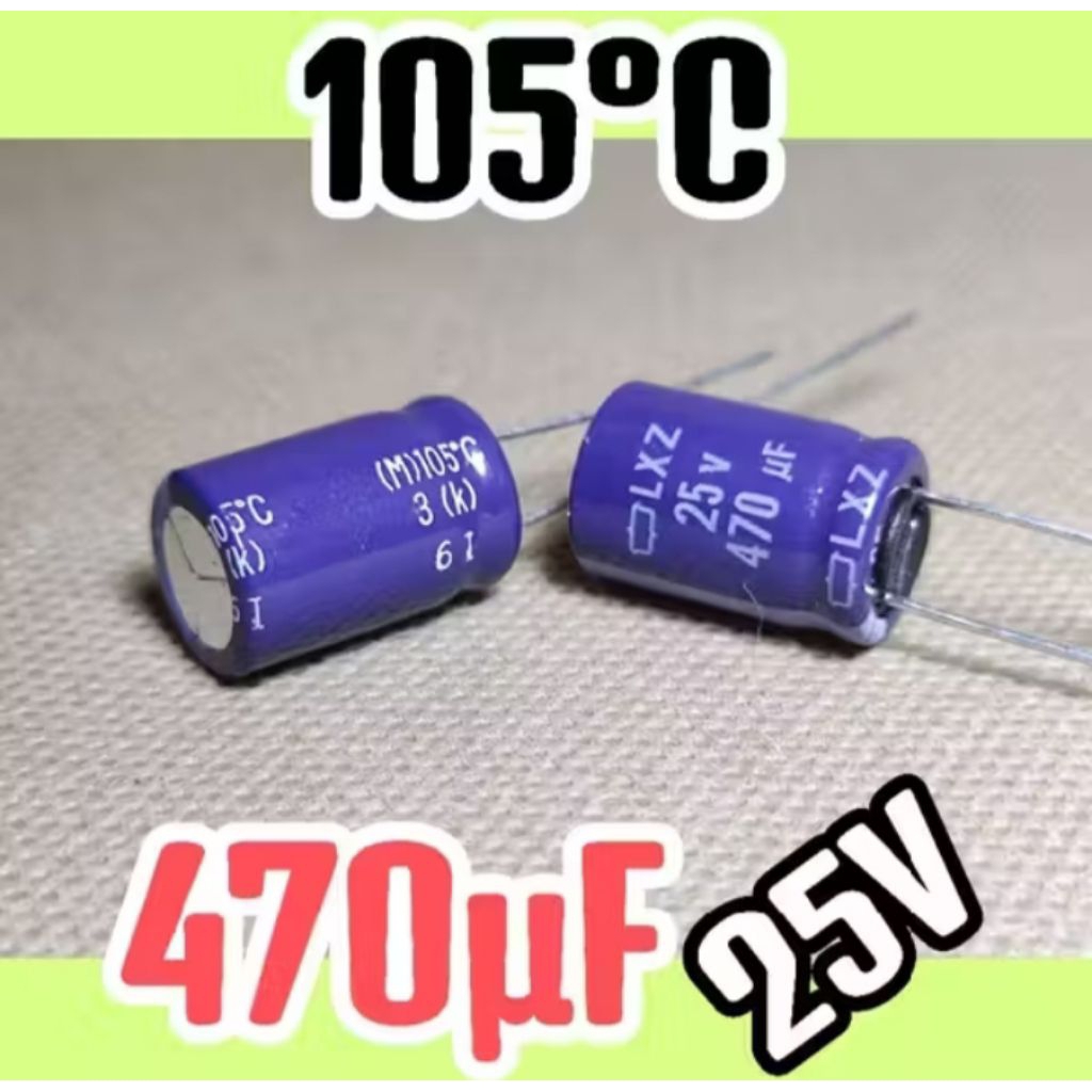 10 Pcs Kapasitor Elco 470uf 25v Capasitor Elko 25v 470uf