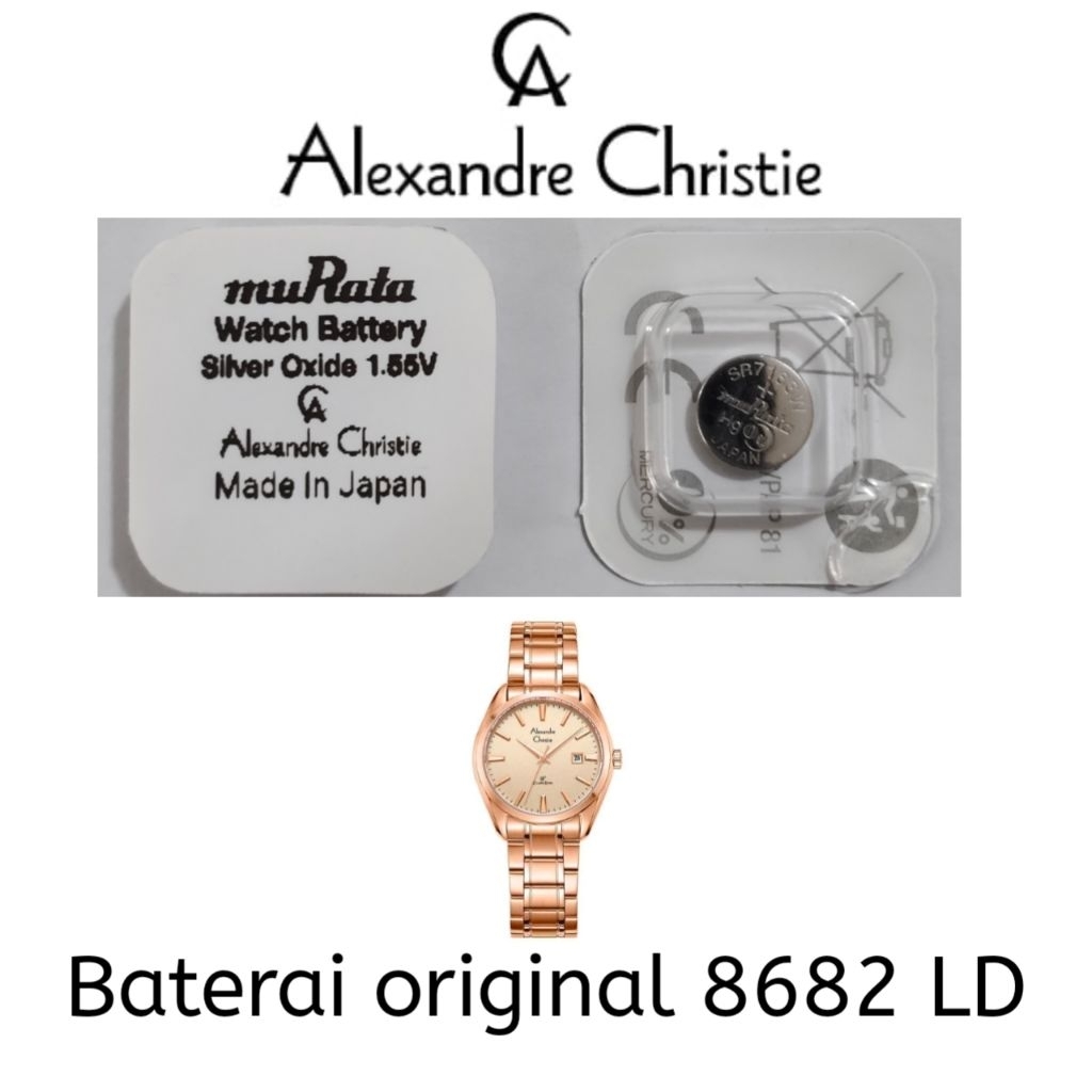 Baterai jam Alexandre Christie original 8682 LD