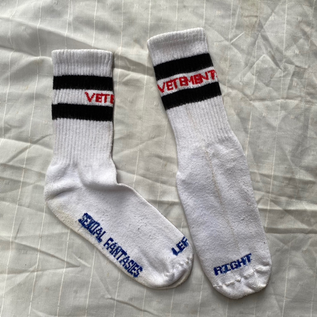 VETEMENTS White S-Fantasies Socks scnd prlvd original