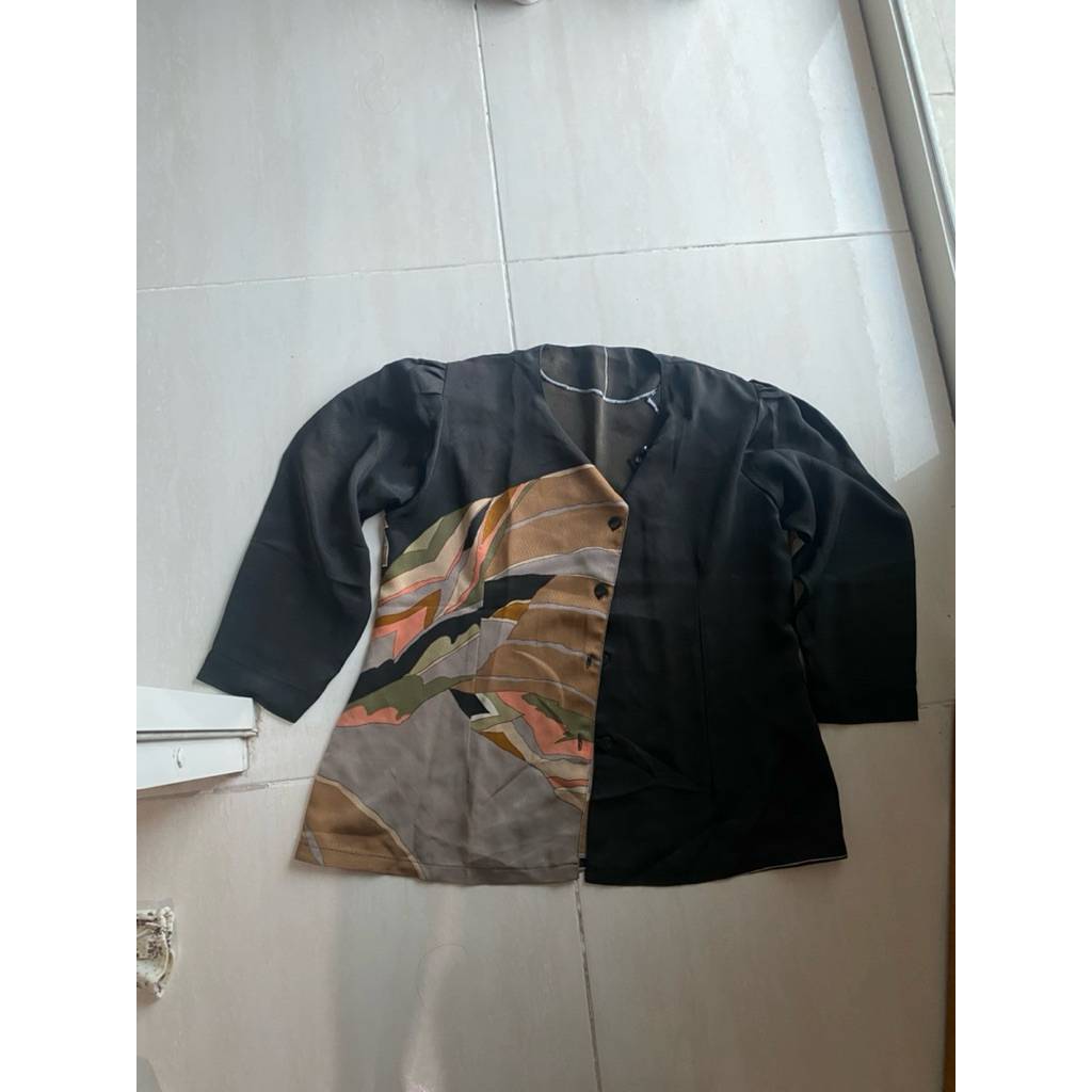 preloved kemeja wanita hitam premium atasan wanita blouse hitam