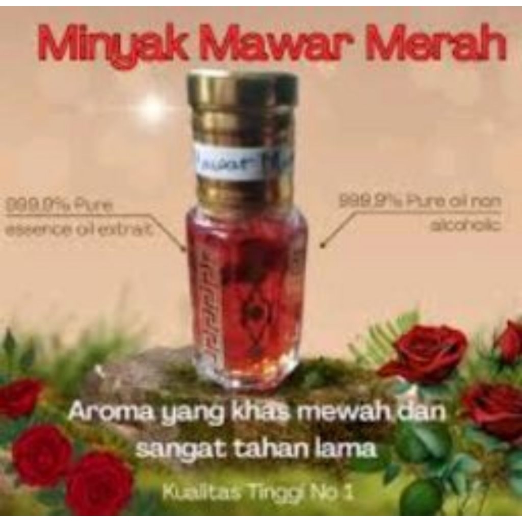 Minyak Bibit Parfum Mawar / Tanpa Alkohol