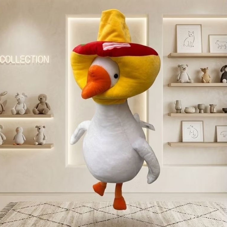 Boneka Duck Yellow Hat Bebek Topi Kuning Gendut Lucu Imut Cocok Untuk Hadiah Ulang Tahun dan Valenti