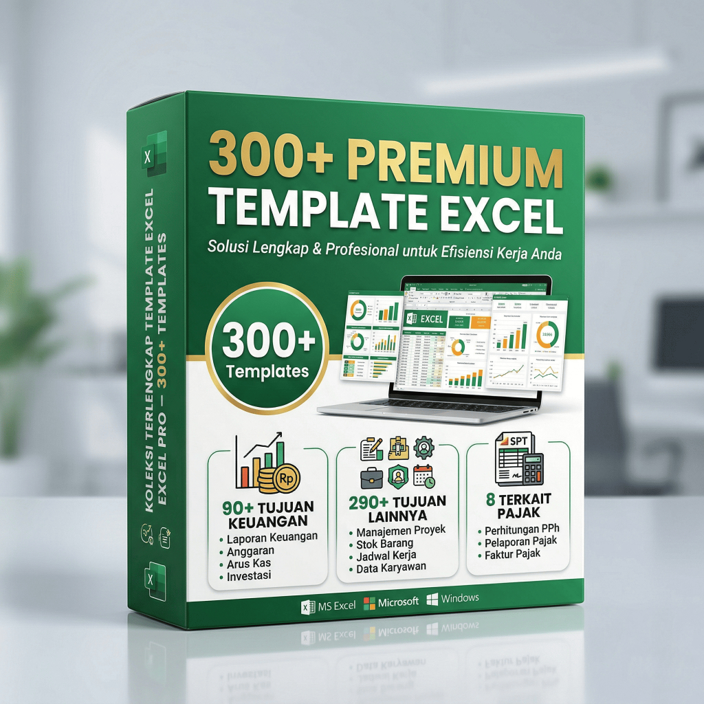 Bundle 300+ Premium Template Excel Profesional Keuangan Manajemen dan Pajak