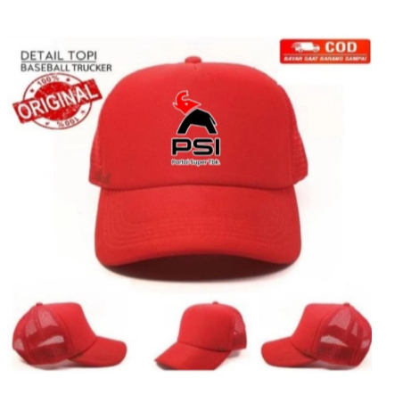 SUPER MURAH Topi Trucker Jaring Hat Distro Gajah PSI Partai Solidaritas Indonesia politik pemilu Sup