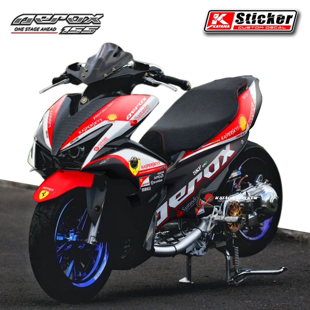 Decal Aerox Old 155 Sticker Decal Full Body 2016 2017 2018 2019 2020 Stiker Decal Aerox Old Motif Fe