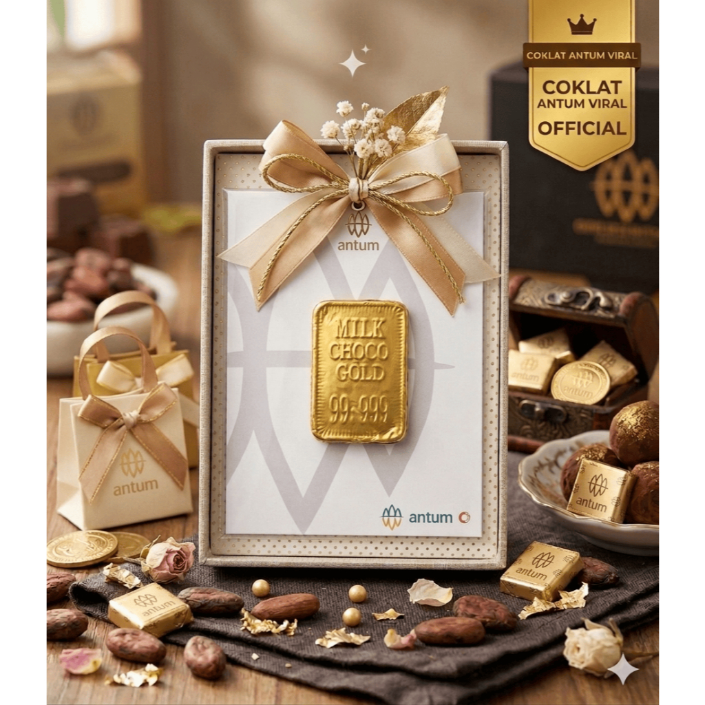 [ANTUM OFFICIAL] COKLAT ANTUM Emas Mini Gift Souvenir Angpao Imlek Natal Lebaran Seserahan Ulang Tah