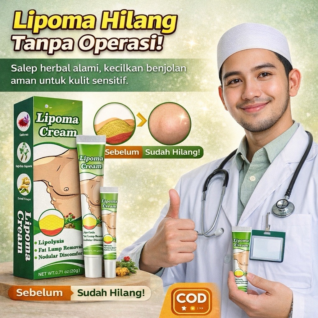 LIPOMA CREAM 100% ORIGINAL SALEP LIPOMA SALEP BENJOLAN OBAT BENJOLAN LIPOMA KRIM OBAT BENJOLAN