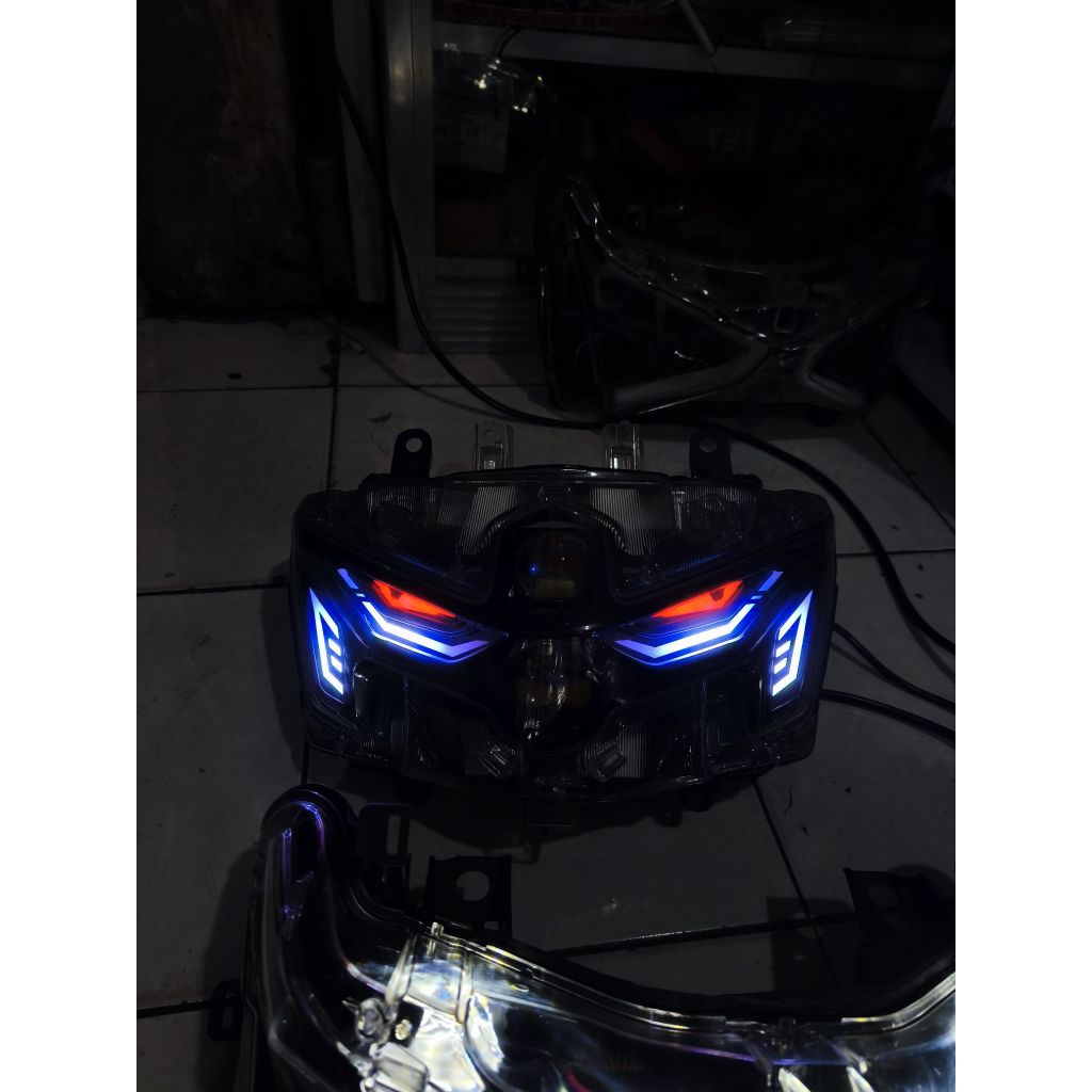 LAMPU MMAX NEO NMAX TURBO LAMPU BILED ALIS HEXAFRAME RGB HURACAN