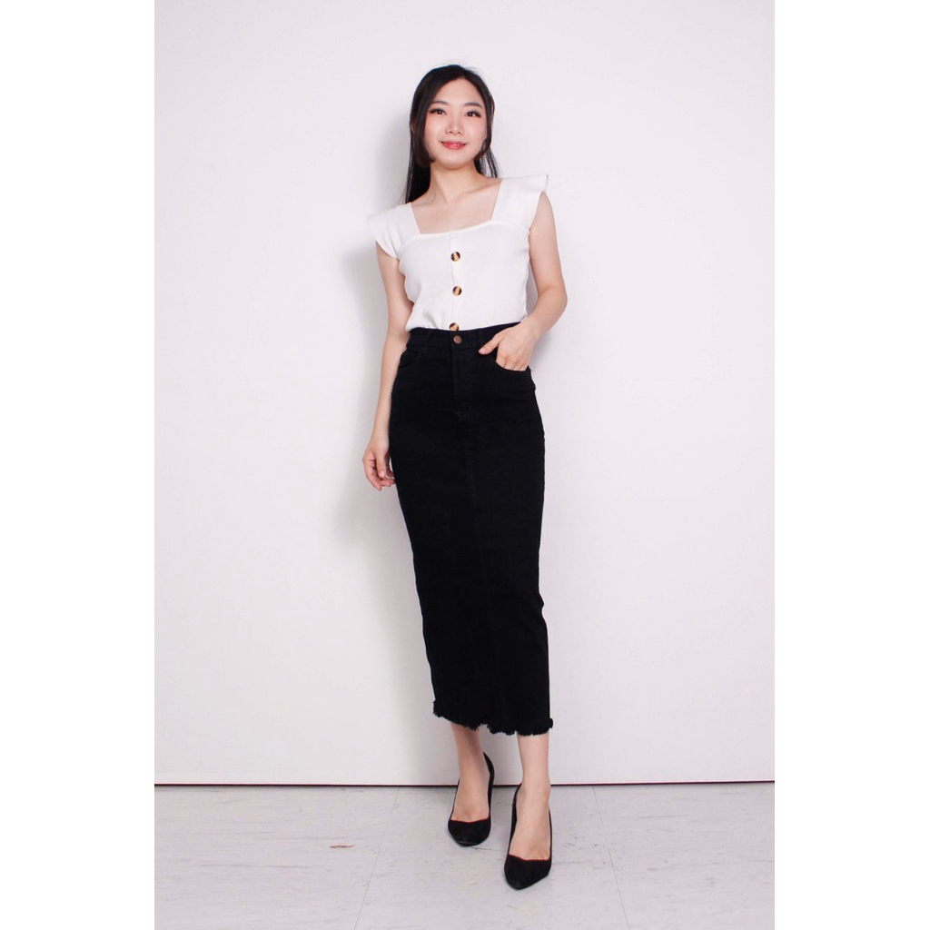 (COD)Rok Span Rawis |Jumbo Bigsize | Rok Span Panjang | Rok Jeans Maxi |Rok Jeans Panjang | Rok Jean