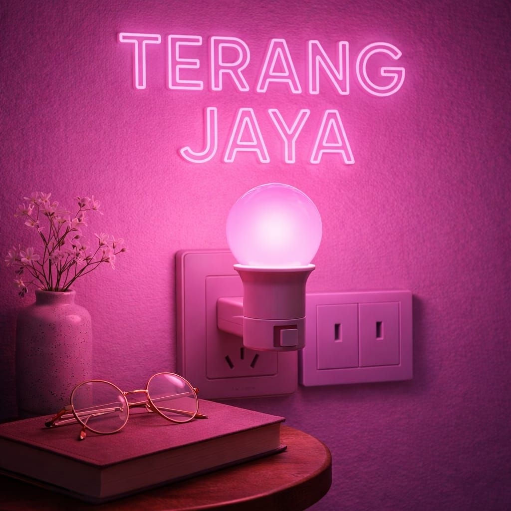 Lampu Tidur Warna LED 3 wat Praktis Komplit Dengan  Fitting Colok Saklar Original/Lampu tidur/lampu 