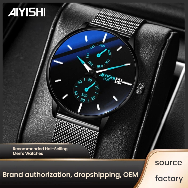 AIYISHI Watch, High Appearance Student Automatic Ultra-Thin Quartz Watch, Waterproof Men's Watch 162