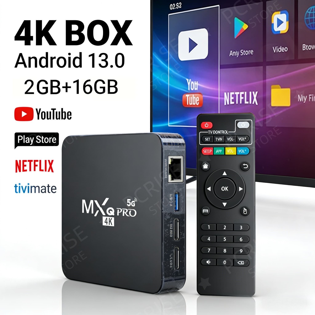MX PRO 4K Android TV Box 5G Wifi Bluetooth Media Player Full HD 4K Streaming Box Tanpa Langganan Kab