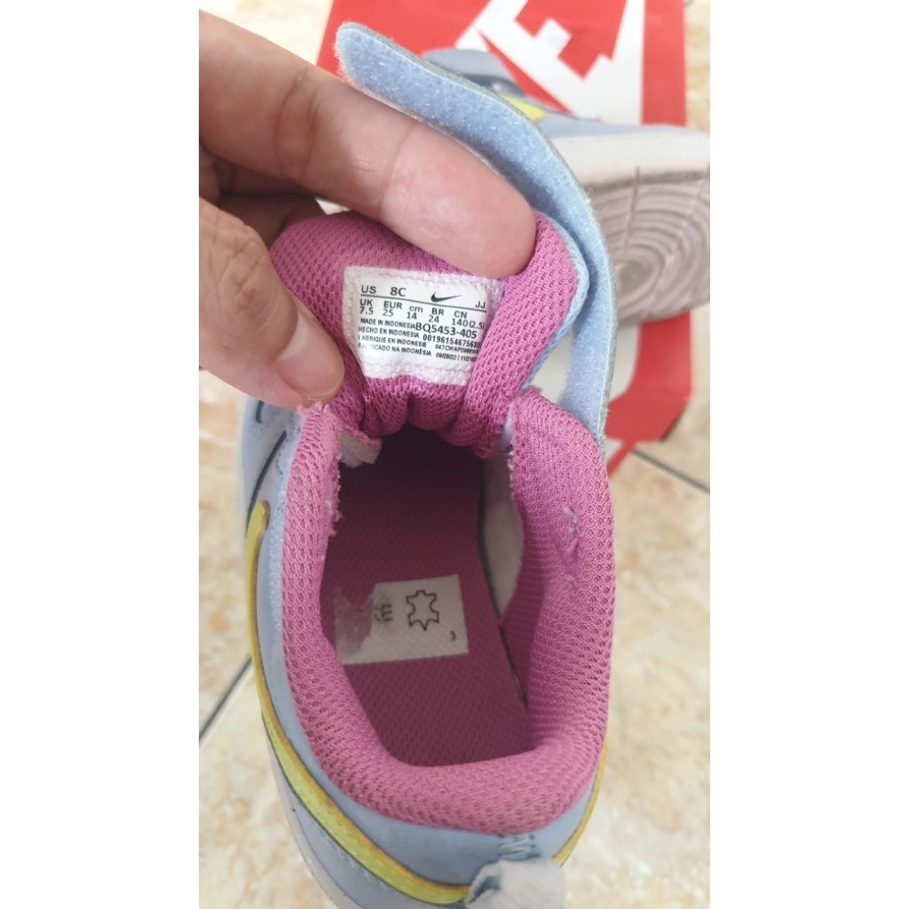 Sepatu Anak Nike Court Borough Low 2 (TDV) Original Preloved Size 8C