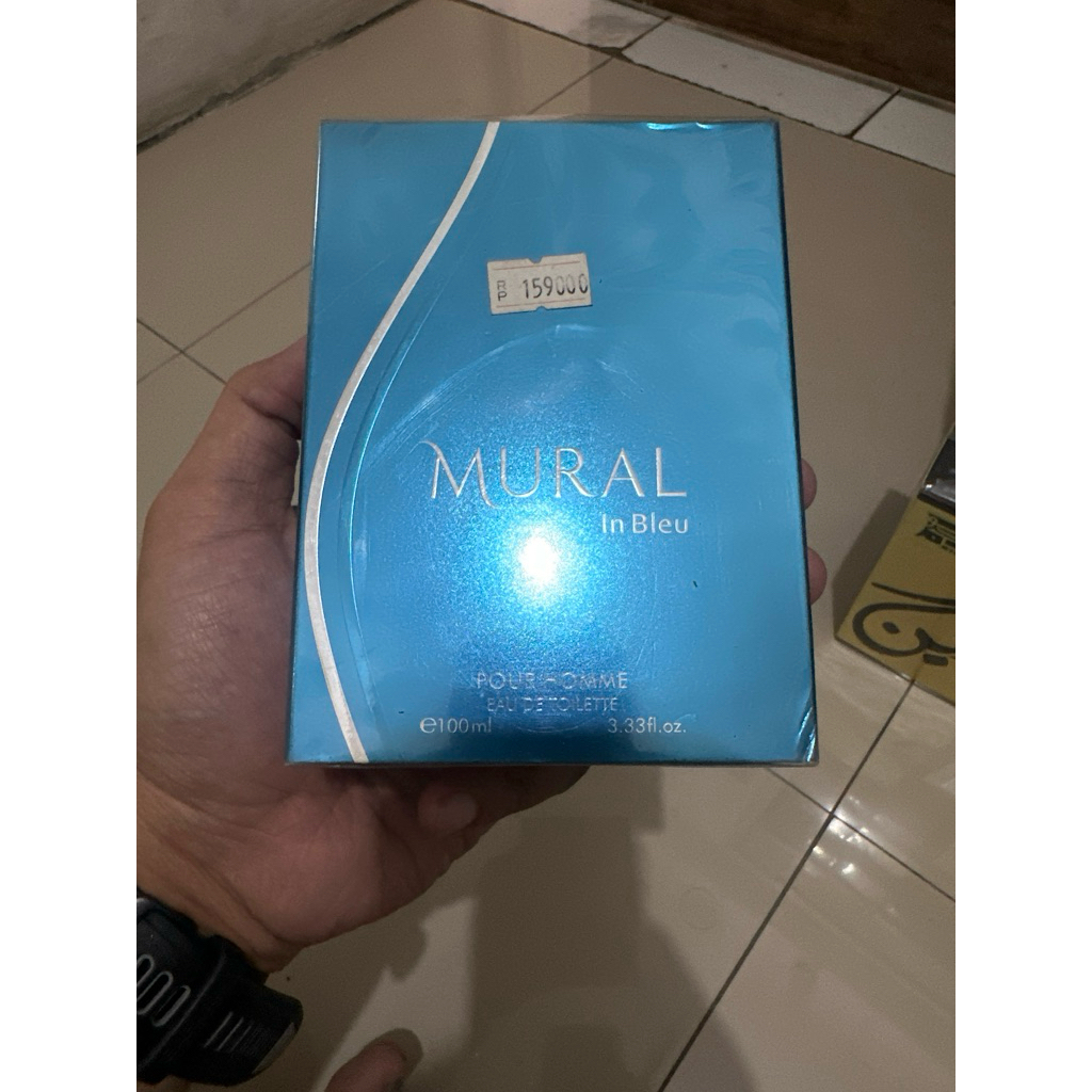 mural in blue edt mural de ruitz