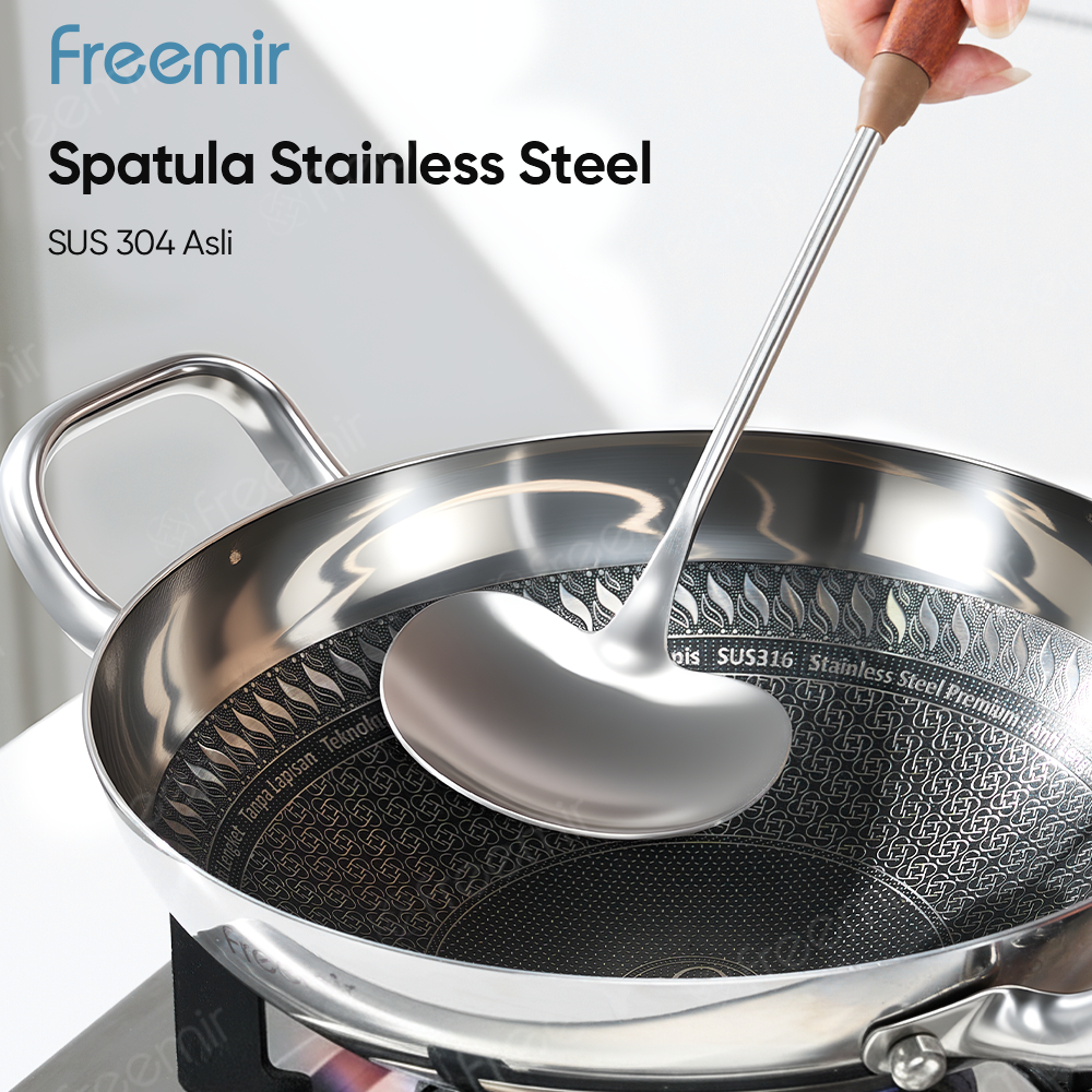 freemir Sutil Spatula Centong Stainless 304 Desain Jamur