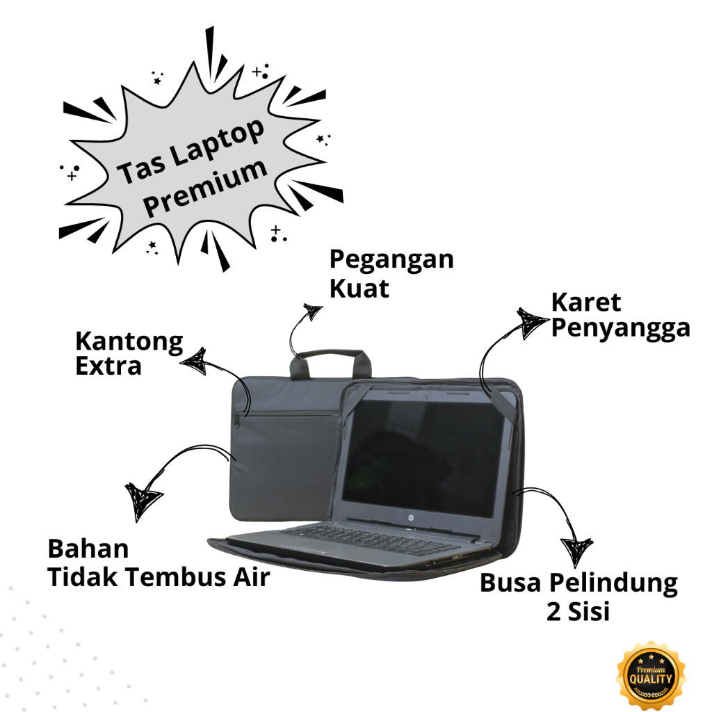 Tas Laptop 14 Inch / Laptop Sleeve / case laptop / Tas Laptop Jinjing waterproof - Deoji-P