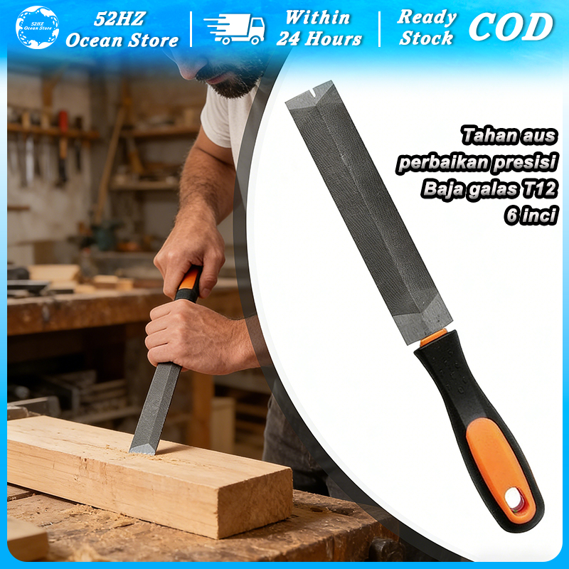 Kikir Gergaji Besi 6inch Alat Asah Gergaji Kayu Kikir Baja T12 Pengasah Alat Tukang Kikir Kecil