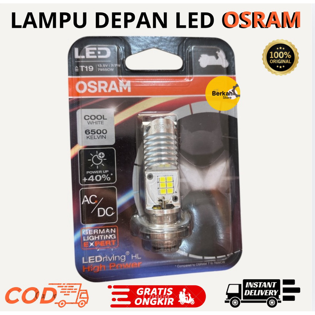 Lampu LED osram 7955CW T19 7/7Watt 13.5 V Lampu OSRAM OSRAM LEDriving LED Motor T19 Berkah store