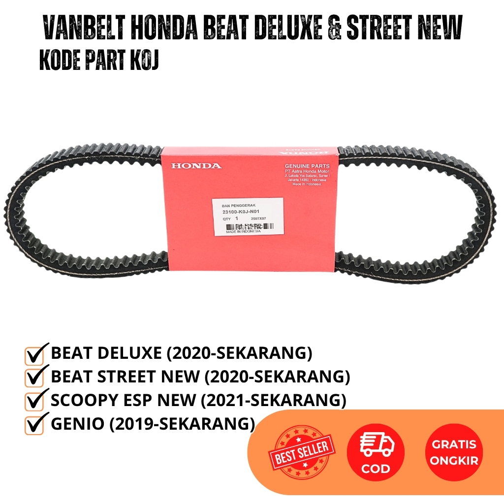 Vanbelt V-belt Beat Deluxe Beat Street Genio Scoopy New Penbel KOJ Original