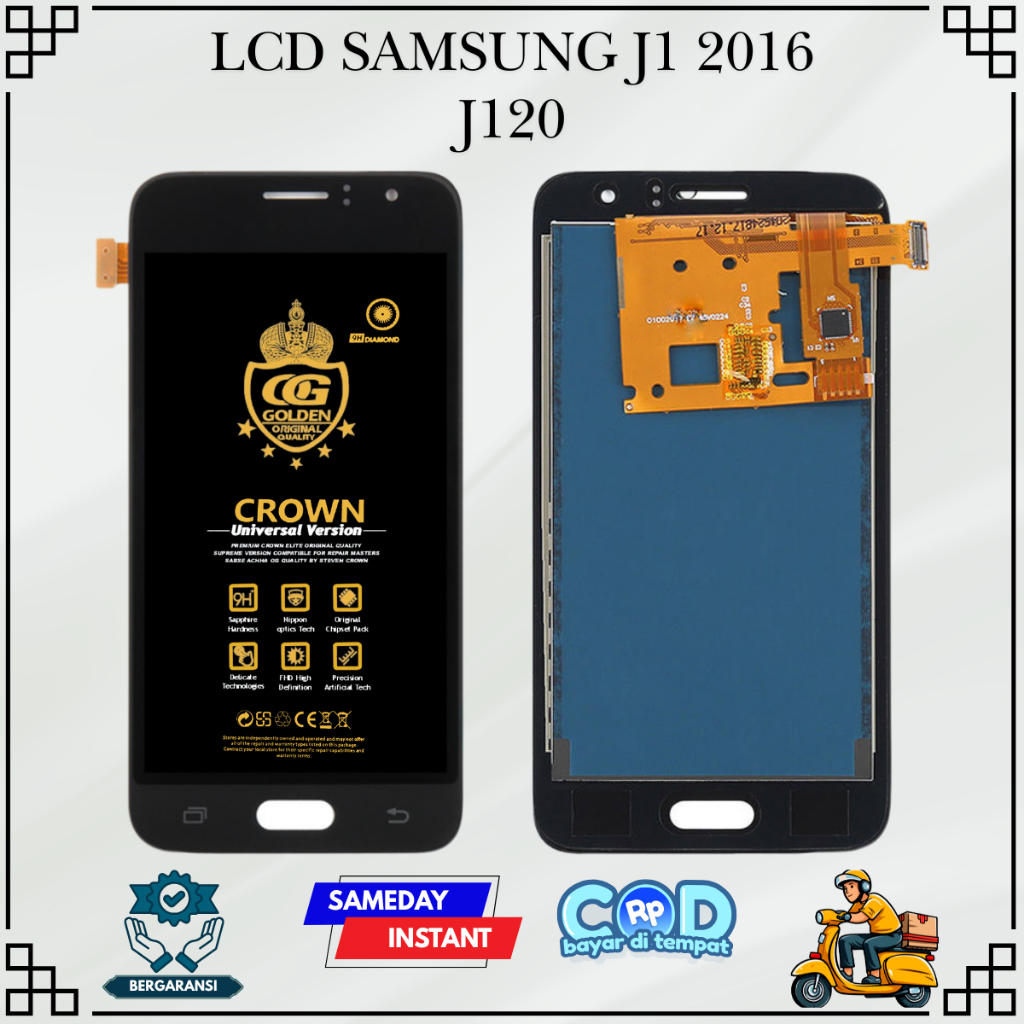 LCD SAMSUNG J1 2016 / ( SAMSUNG GALAXY J1 2016 ) / J120 TOUCHSCREEN FULLSET COMPLETE ORIGINAL