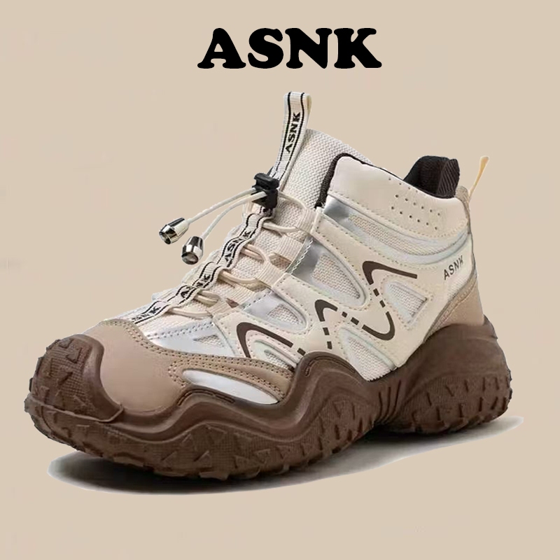 [COD]ASNK Sepatu Gunung Wanita Bernapas Sepatu Kasual Gaya Korea, Sepatu Olahraga High-Top sepatu hi