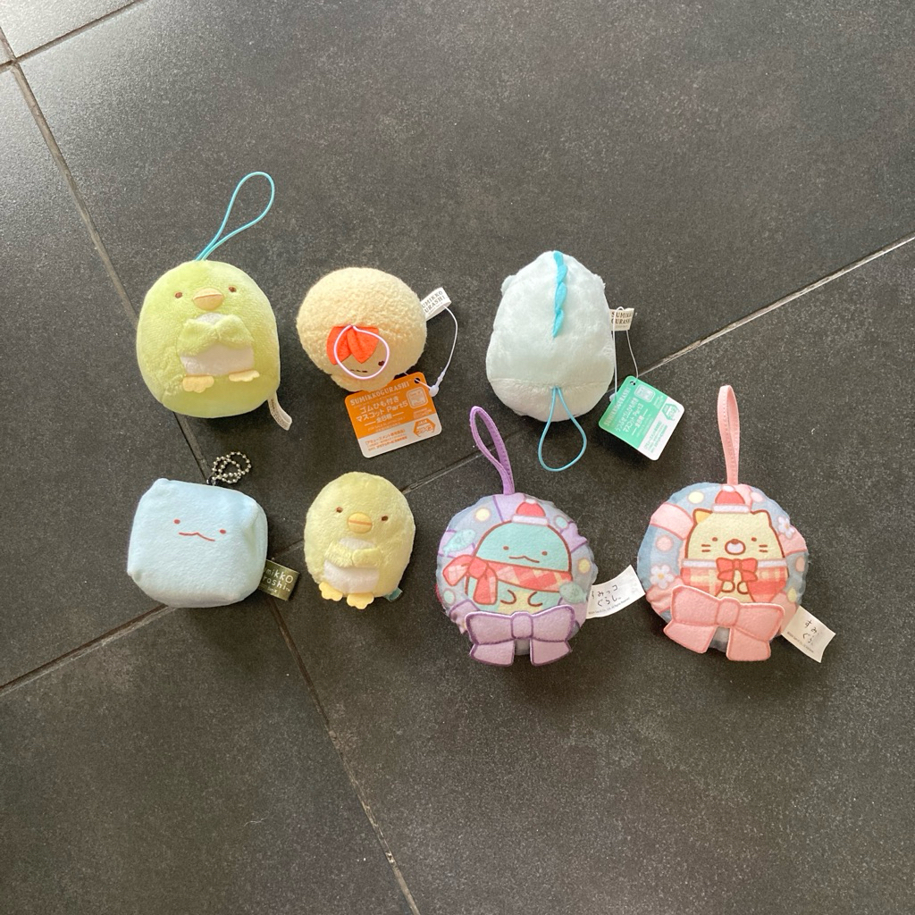 Sumikko Keychain | ganci gantungan kunci boneka plush plushie tokage ebi tenori penguin