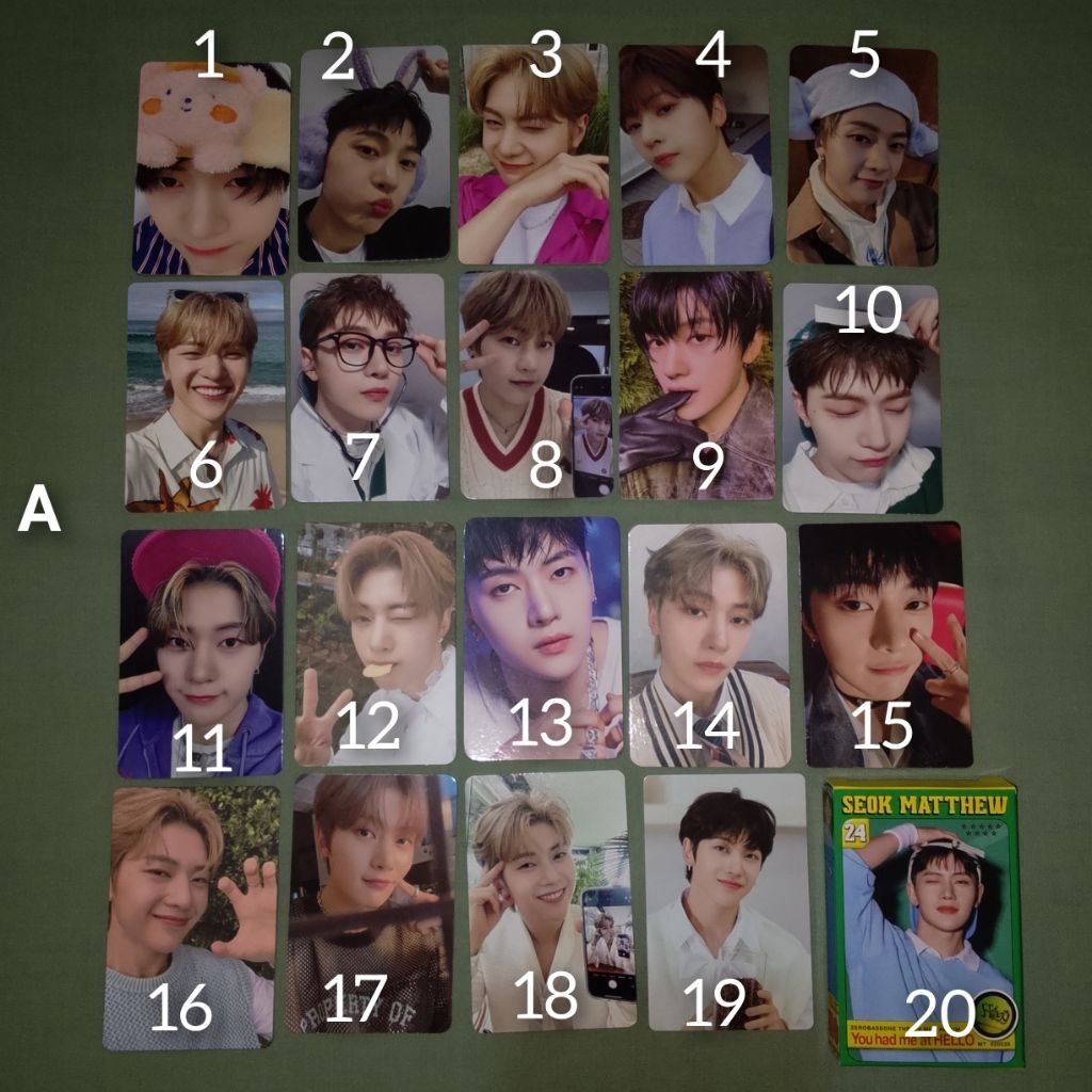 photocard official zb1 seok matthew Zerobaseone