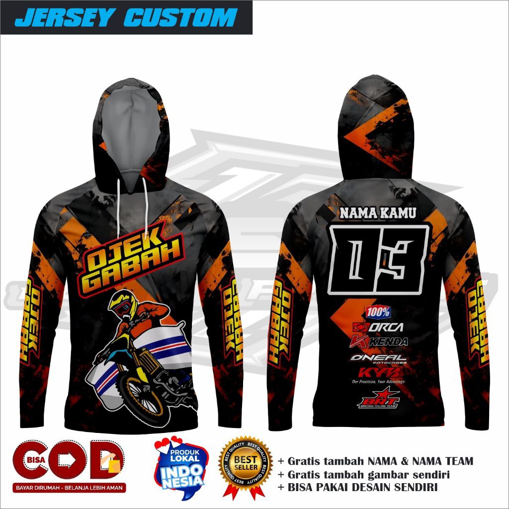 Jersey ojek gabah custom/Jersey ojek gabah terbaru/Jersey ojek gabah lengan panjang/Jersey ojek gaba