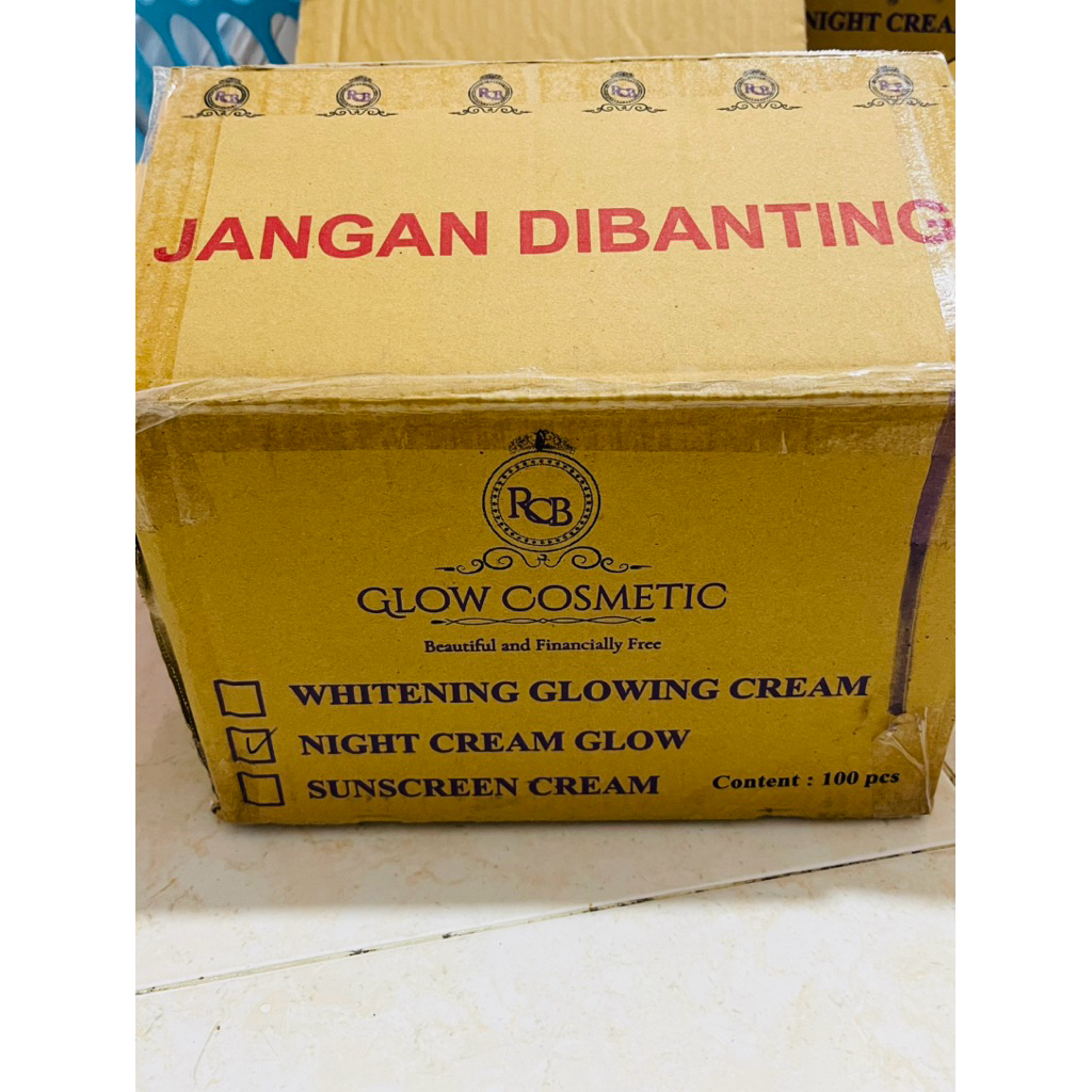 Cream Malam Rcb Glow / Night Cream Rcb Glow Cosmetik