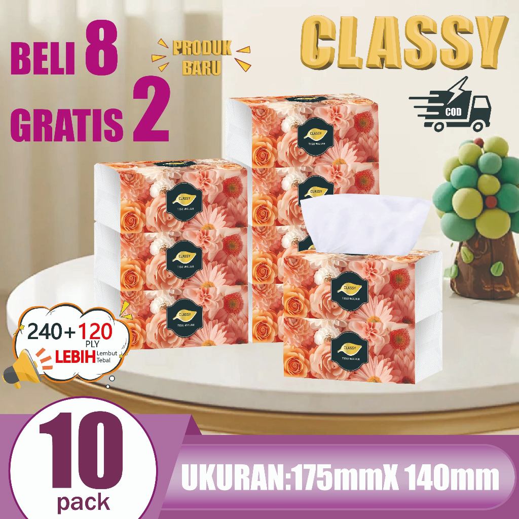 [Harga Spesial]Tisu Wajah 3 Ply PURITH 10 Pack Lembut Aman Tanpa Pewangi & Tanpa Bahan Tambahan