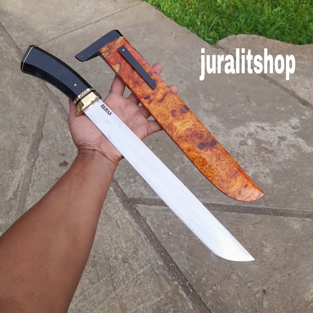 PISAU DAPUR SEMBELIH ELMAX ORIGINAL SEPUH PABRIK sarung burl amboyna