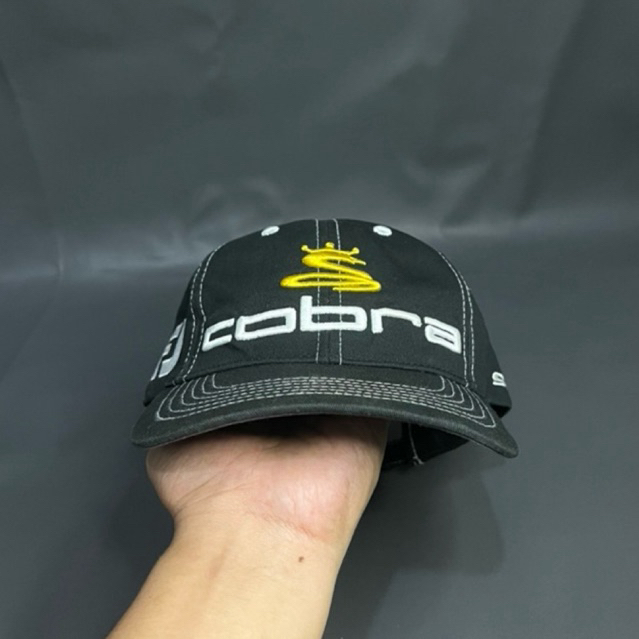 King Cobr4 Speed FootJoy FJ Black Strapback Golf Hat Cap Adjustable OSFM