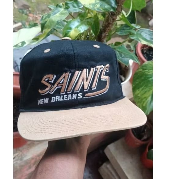 Topi Vintage New Orleans Saints Black/Gold NFL Baseball Cap Snapback