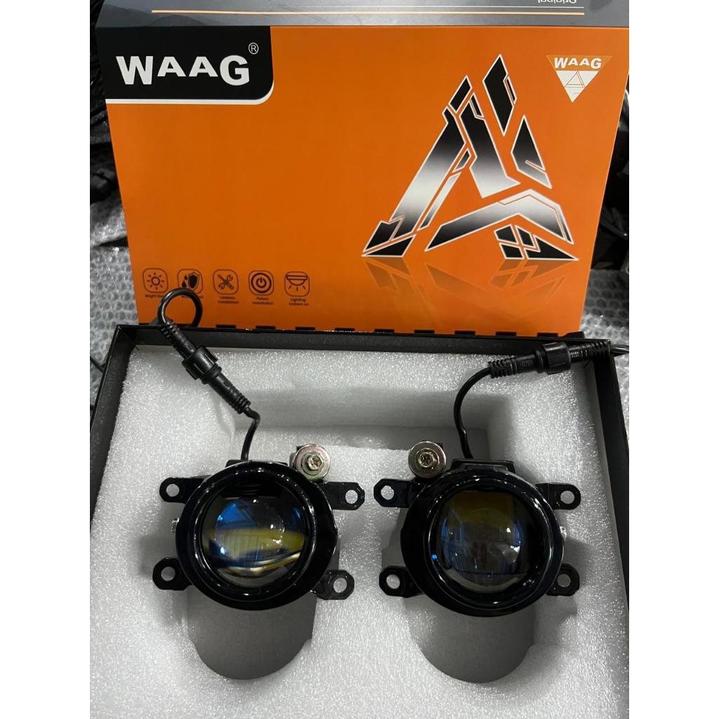 LAMPU LED WAAG - LAMPU BILED FOGLAMP 2 INCH 3 WARNA BLUE LENS 60WATT (PUTIH , KUNING , PUTIH KUNING)