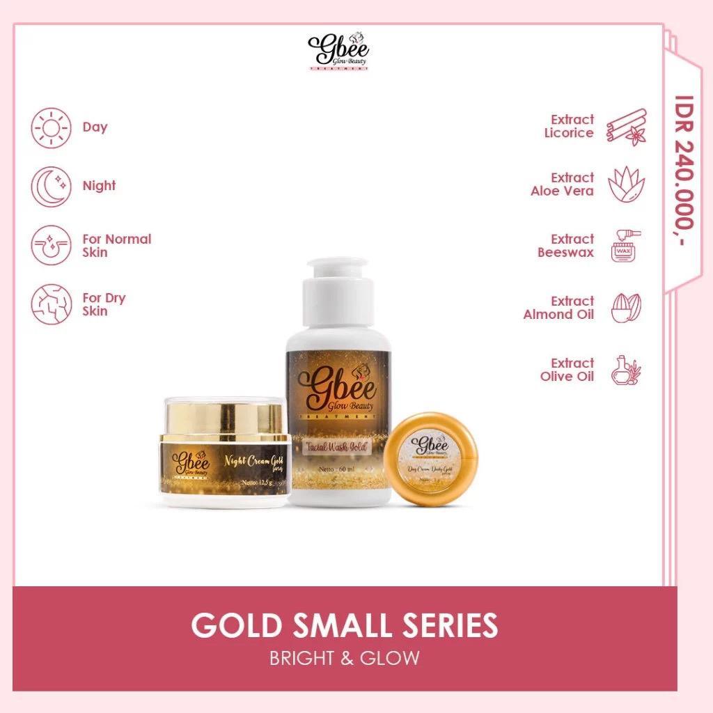 Gbee Glow Beauty Paket Kinclong Gold Small / Paket Skincare Kinclong Gold