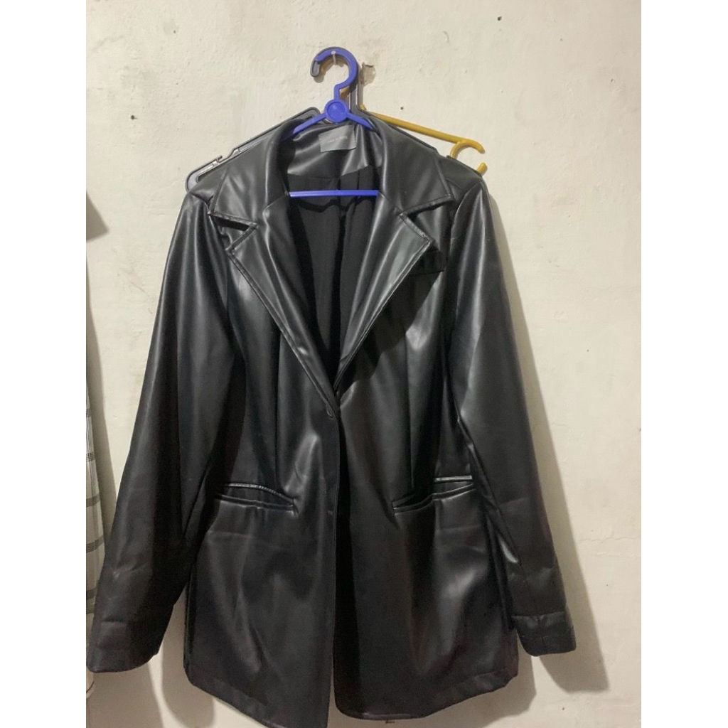 This Is April X Enzy Storia Leather Blazer