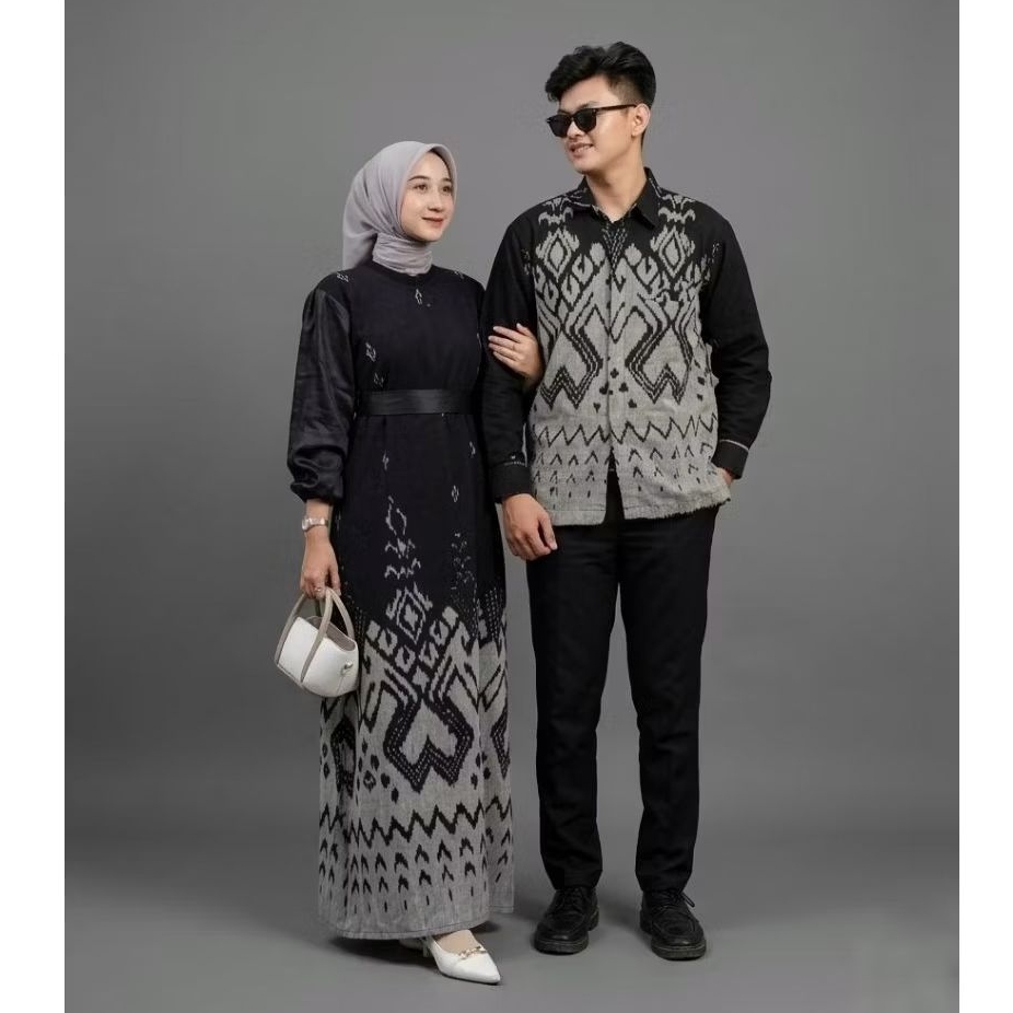 BAJU TENUN COUPLE PASANGAN KONDANGAN - BAJU TENUN COUPLE PASANGAN - SET COUPLE PASANGAN TENUN