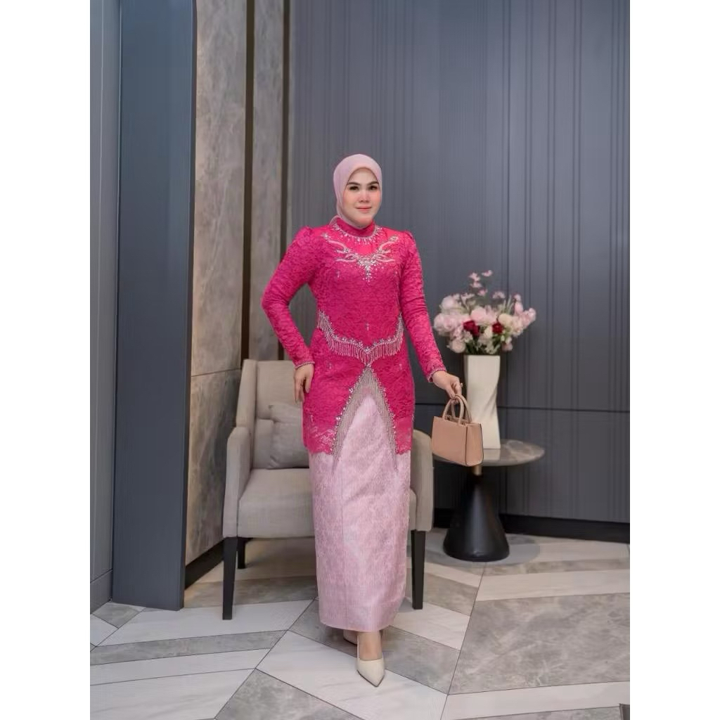 Atasan kebaya brukat full payet model terbaru || kebaya brukat full furing model terbaru || kebaya b