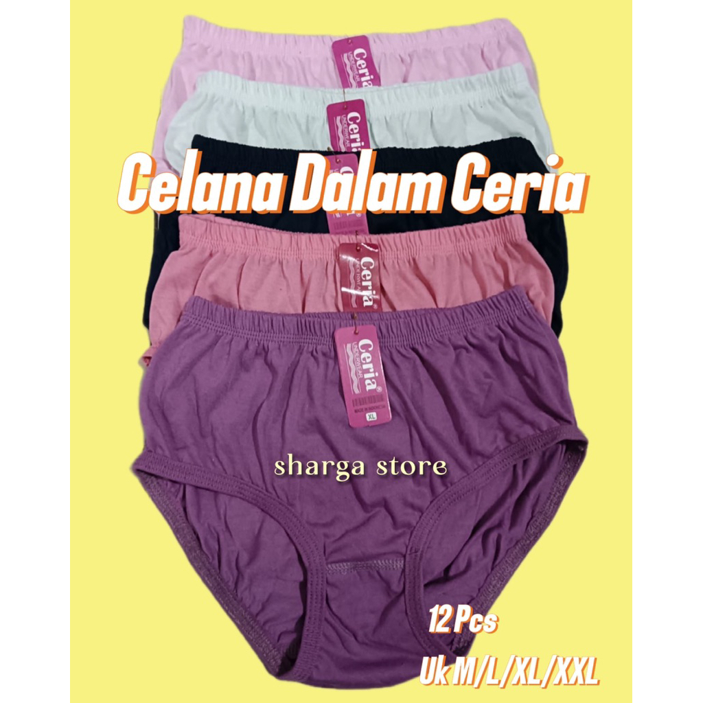 12 PCS CELANA DALAM WANITA CERIA MUDA MURAH