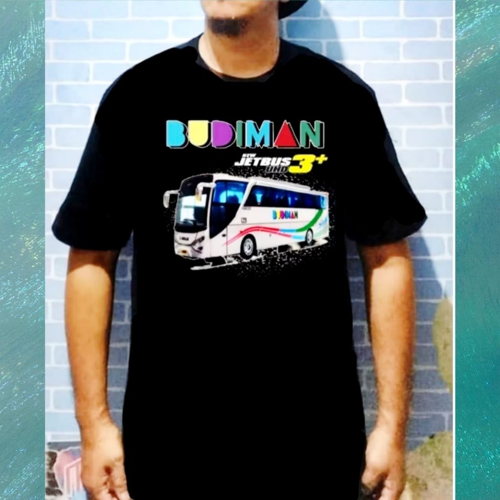 Baju kaos bus Budiman /kaos sablon DTF Bus mania budiman