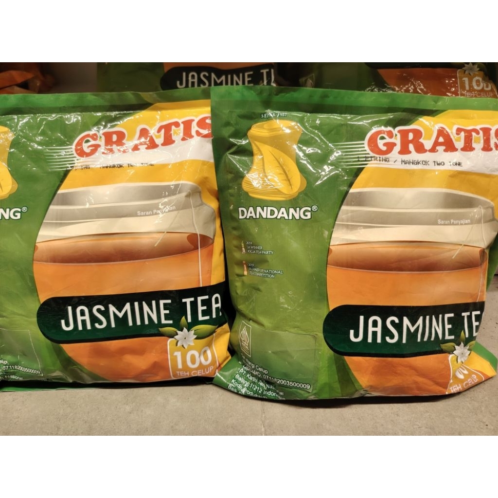 Dandang Teh Dandang ISI 100pcs Jasmine Tea Teh Celup Jasmine Terbaik untuk Minuman Harian