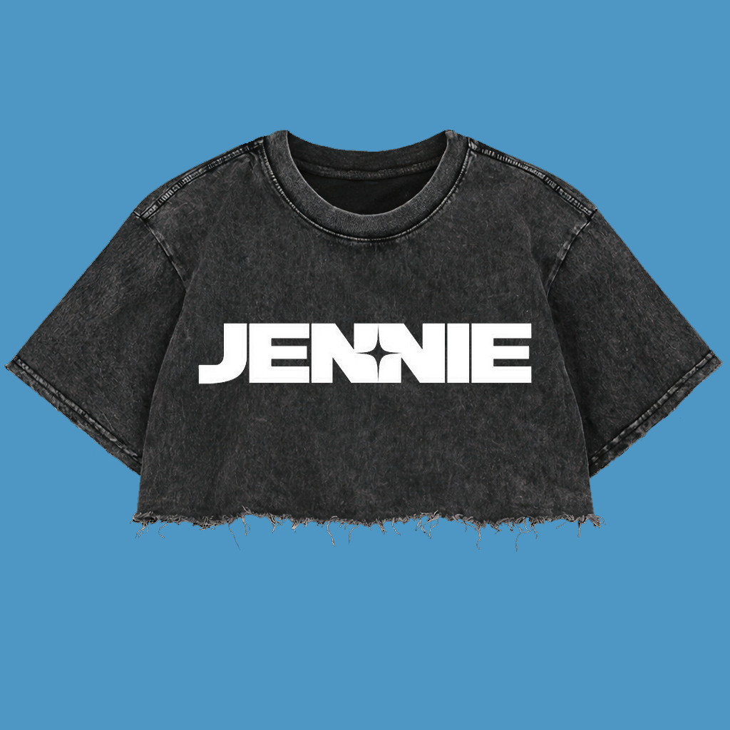 Resmora "Jennie" Crop Top Wash Oversized T-Shirt | Washing | Crop Tee Unfinished | Vintage | Atasan 