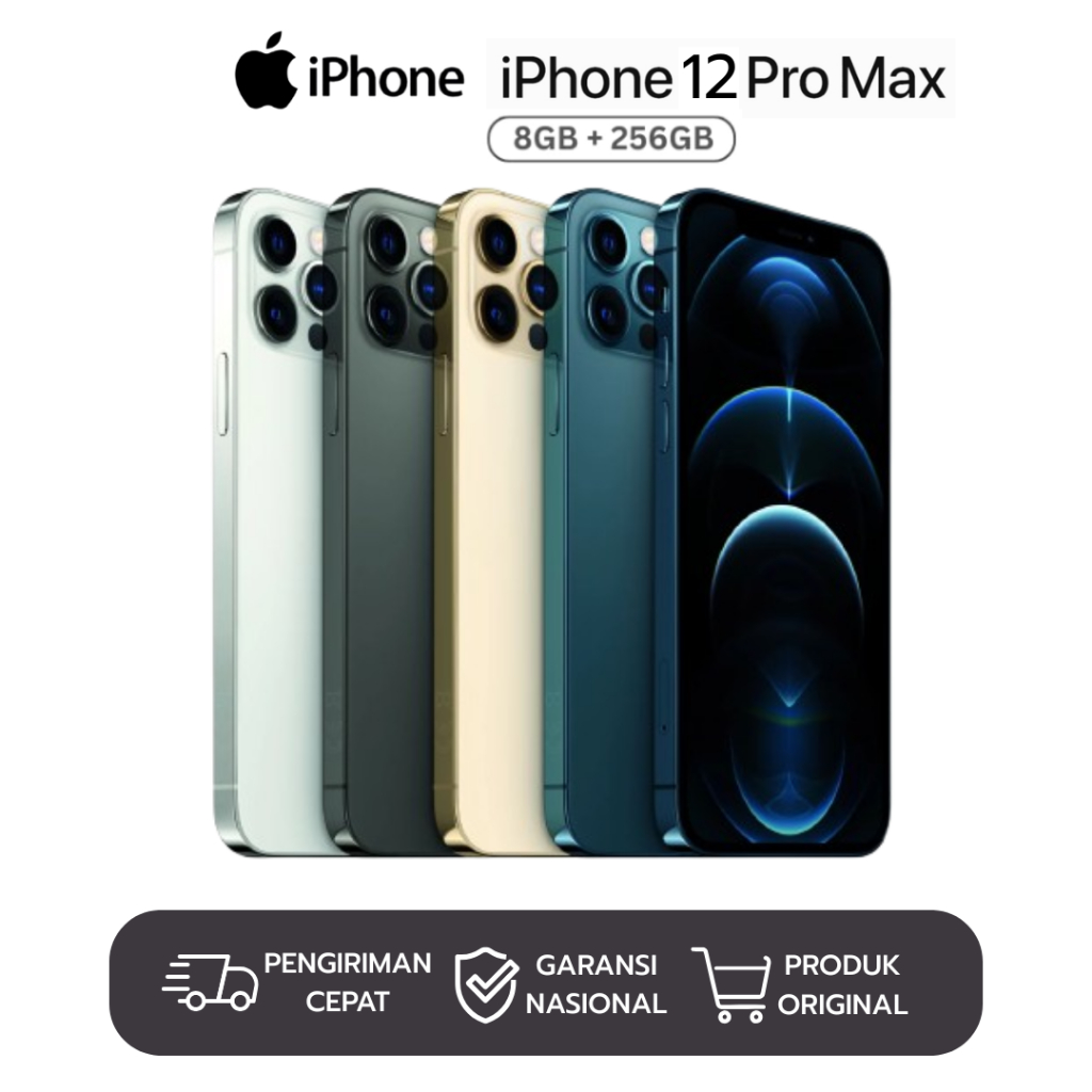 iPhone 12 Pro Max 128GB 256GB iBox Secondhand Normal Full set Original 100% ex internasional Apple